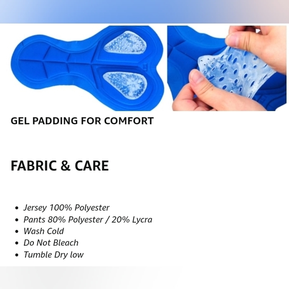 FJQXZ Mens Cycling Jersey Suit and 3D Padded Pants Size Small BNWT - Picture 12 of 16